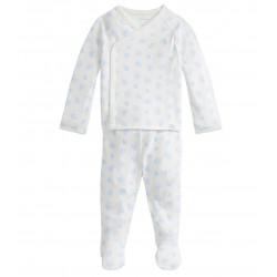 RALPH LAUREN 2-PIECE BLUE BEAR PRINT TOP/PANT SET (BABY GIRLS)